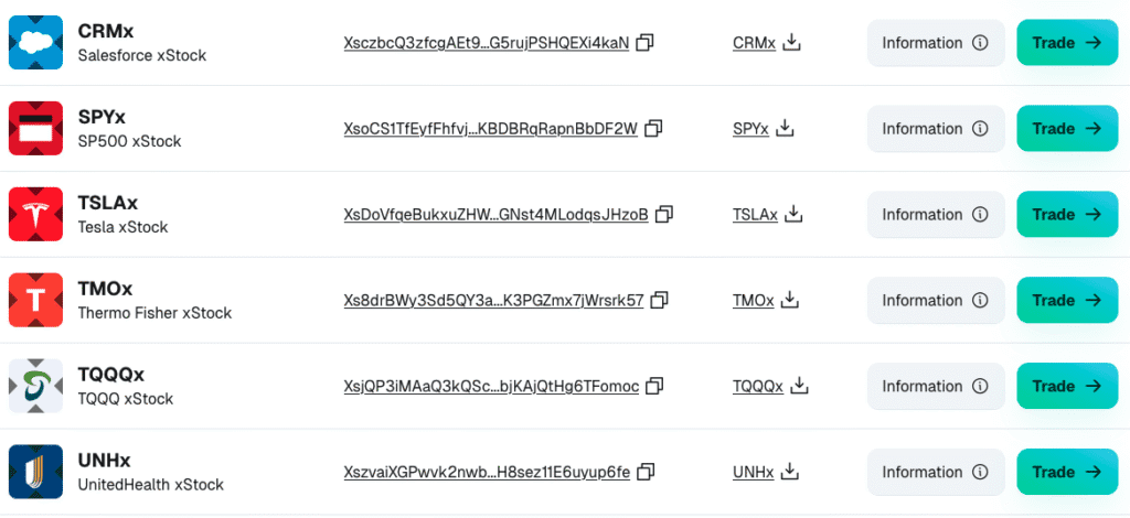 Stocks are now on the Solana network!